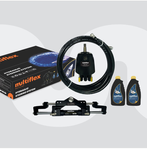 Packaged Outboard Hydraulic Steering Kit for engines up to 350 Hp - HS350 -  Multiflex